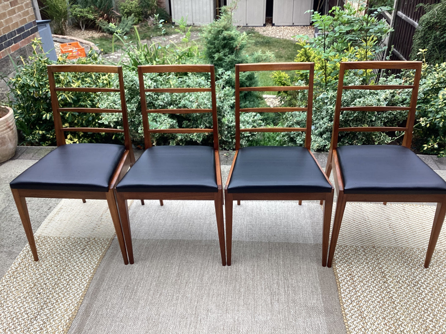 McIntosh Mid Century Teak Extending Dining Table With 4 McIntosh Teak Dining Chairs