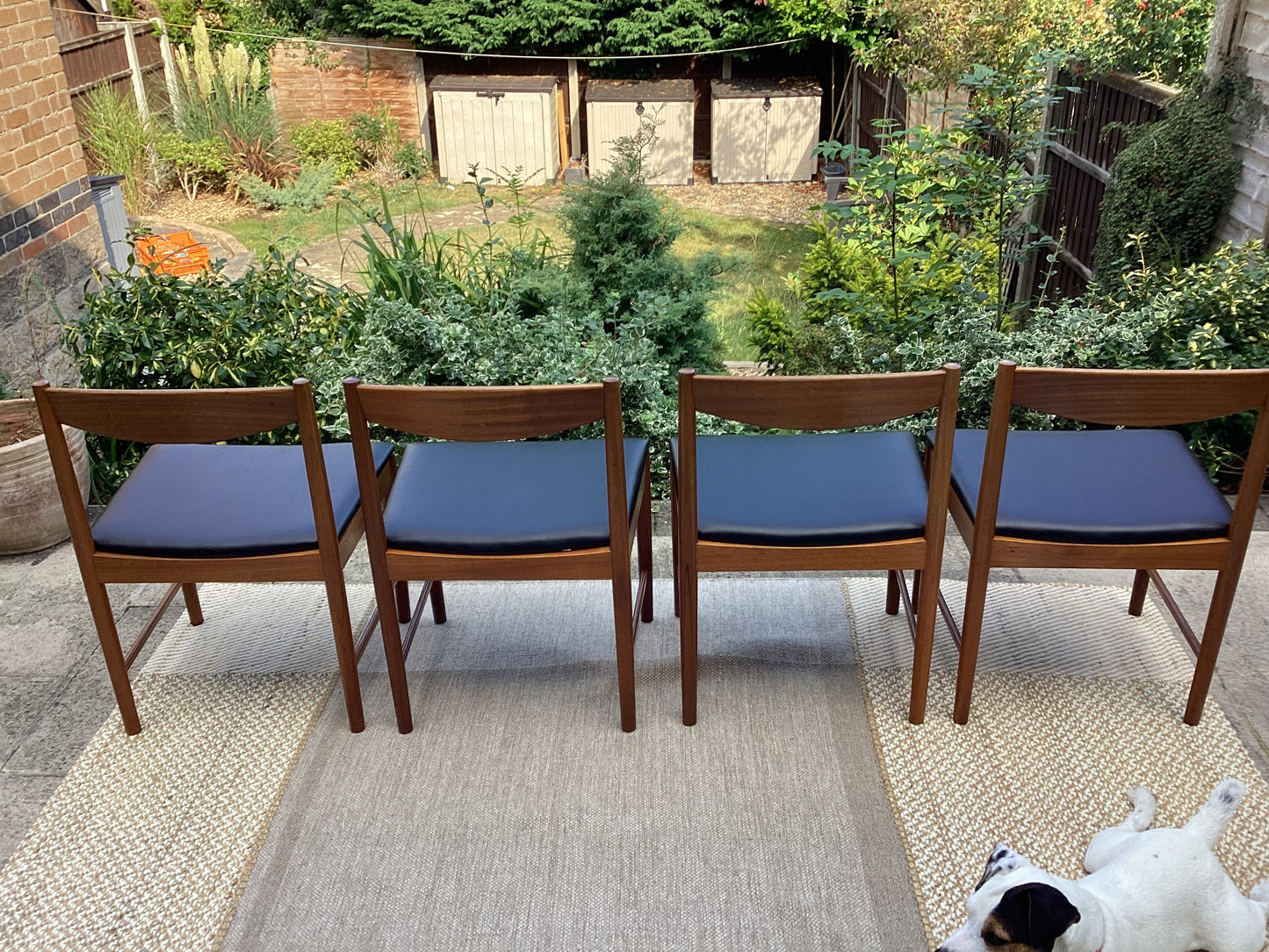 McIntosh Mid Century Teak Oval Extending Dining Table With 4 McIntosh Dining Chairs