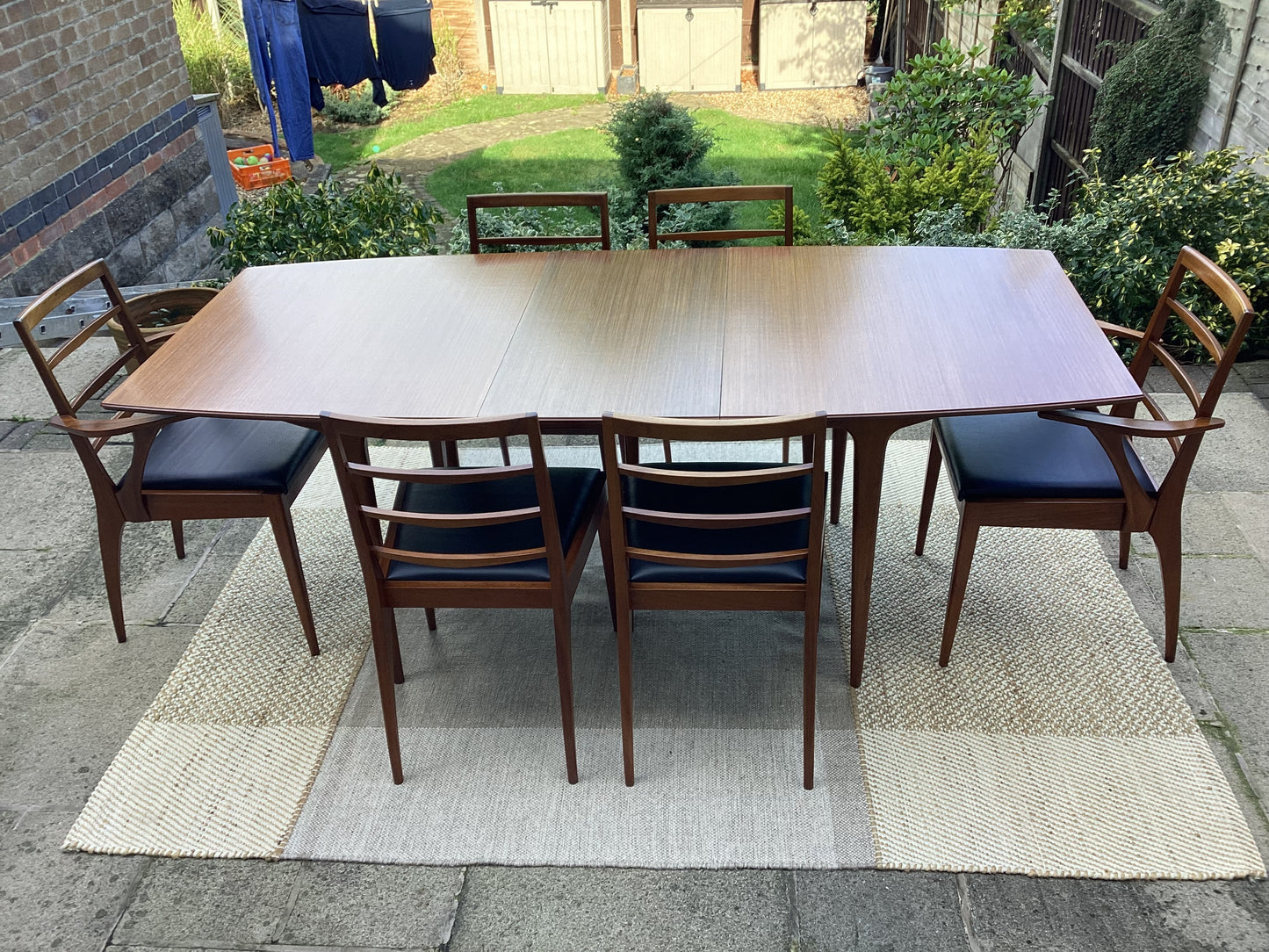 McIntosh Mid Century Teak Extending Dining Table With 6 McIntosh Dining Chairs