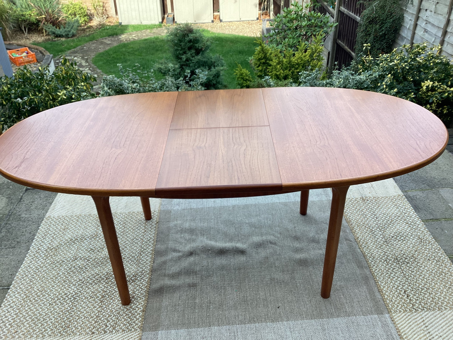 McIntosh Mid Century Teak Oval Extending Dining Table With 4 McIntosh Dining Chairs