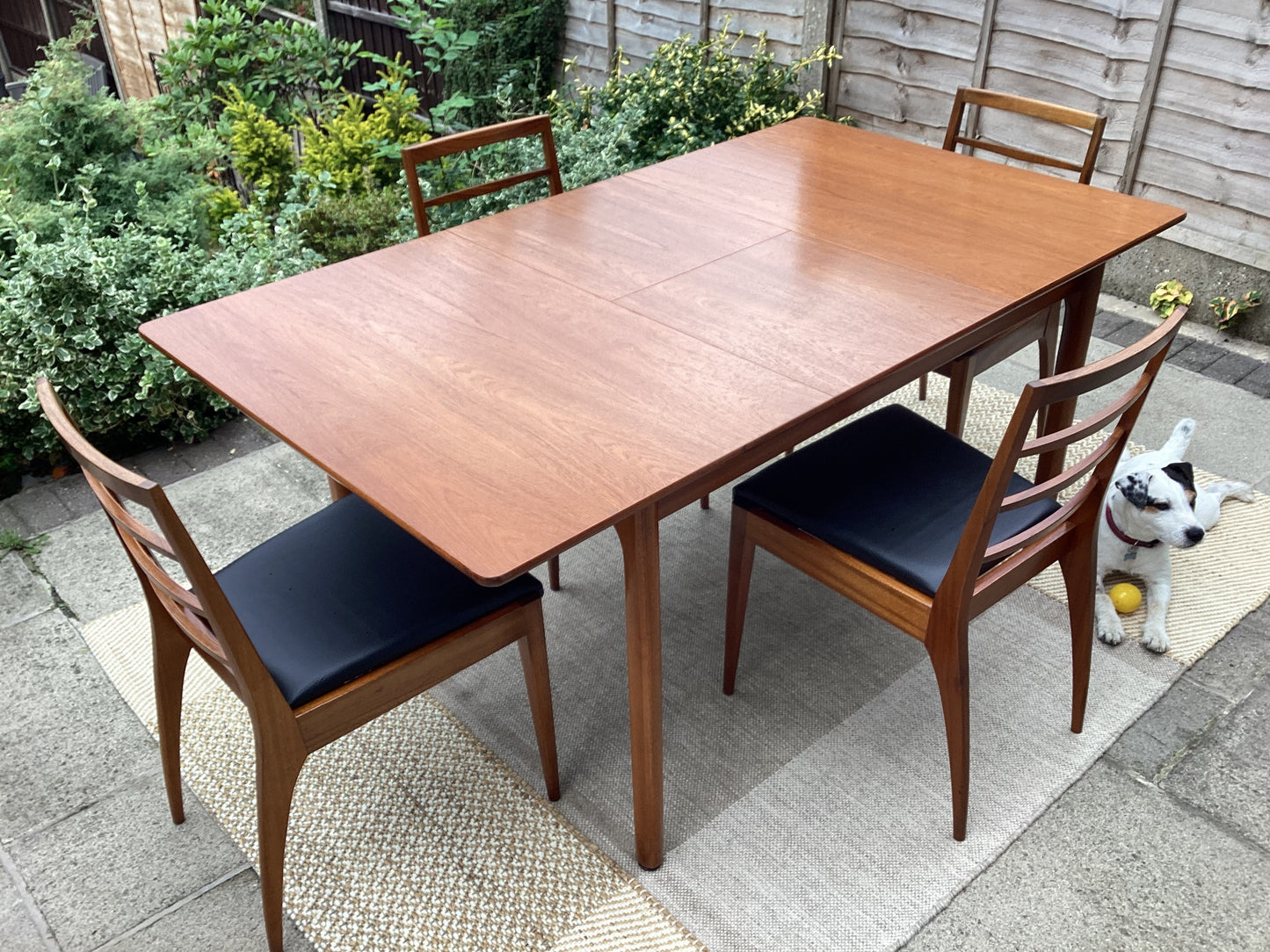 McIntosh Mid Century Teak Extending Dining Table With 4 McIntosh Teak Dining Chairs