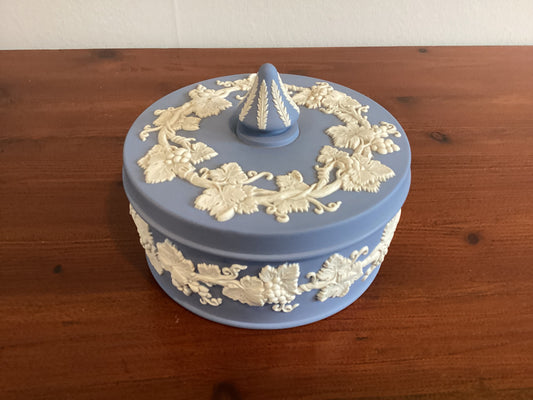 Vintage Blue Wedgwood Jasperware Trinket Dish