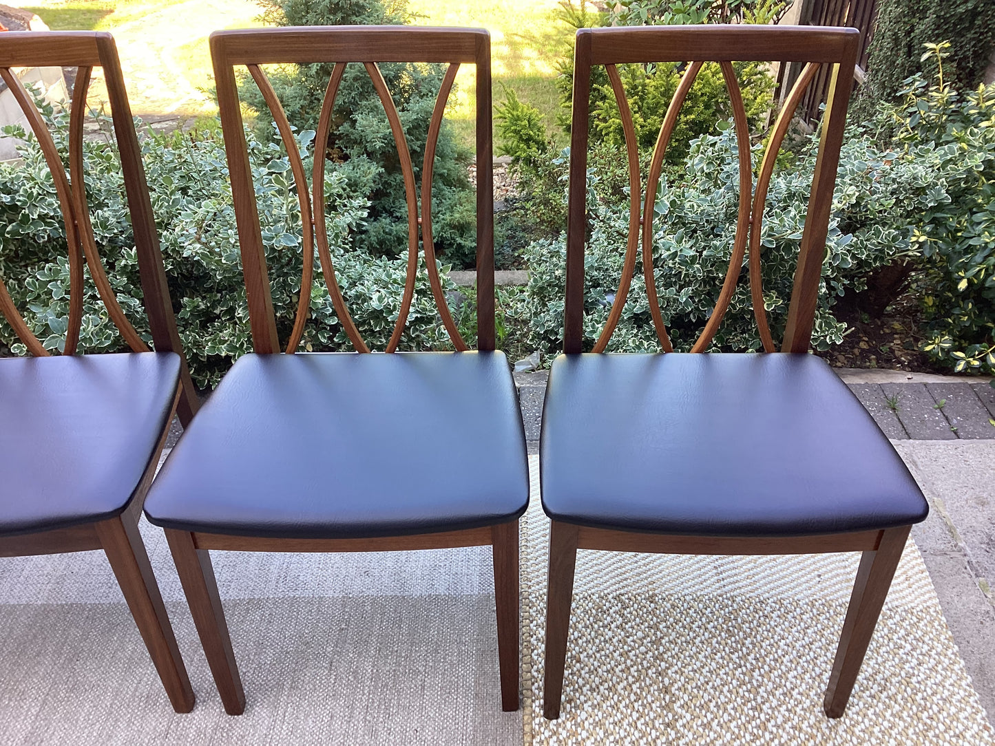 G plan Mid Century Teak And Afromosia Dining Chairs x 4