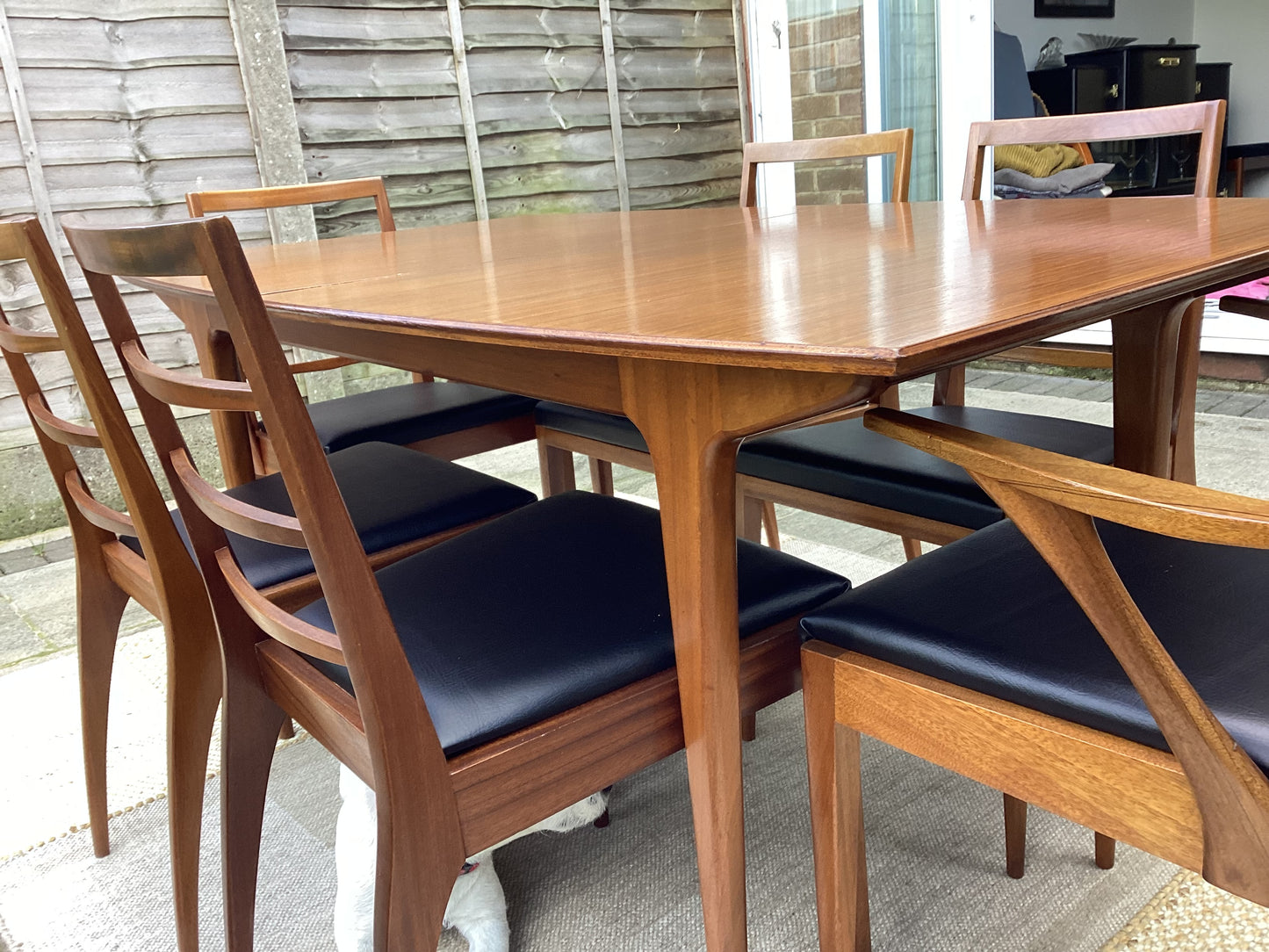 McIntosh Mid Century Teak Extending Dining Table With 6 McIntosh Dining Chairs